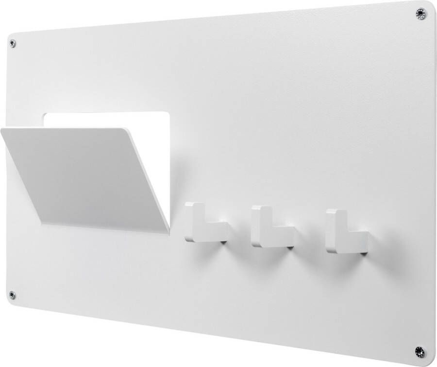 Spinder Design Leatherman Mail Kapstok met 3 Haken 45x25x5 cm Wit - Foto 2