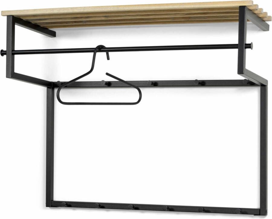 Spinder Design RIZZOLI XL (100 cm) Wandkapstok Zwart Eiken