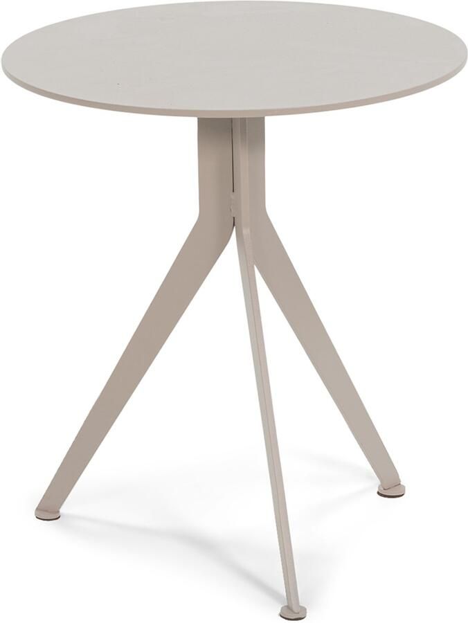 Spinder Design bijzettafel Daley Low Silky Taupe Ø 38 Staal