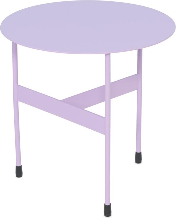 Spinder Design bijzettafel Mira Low Soft Lilac Ø 40 Staal