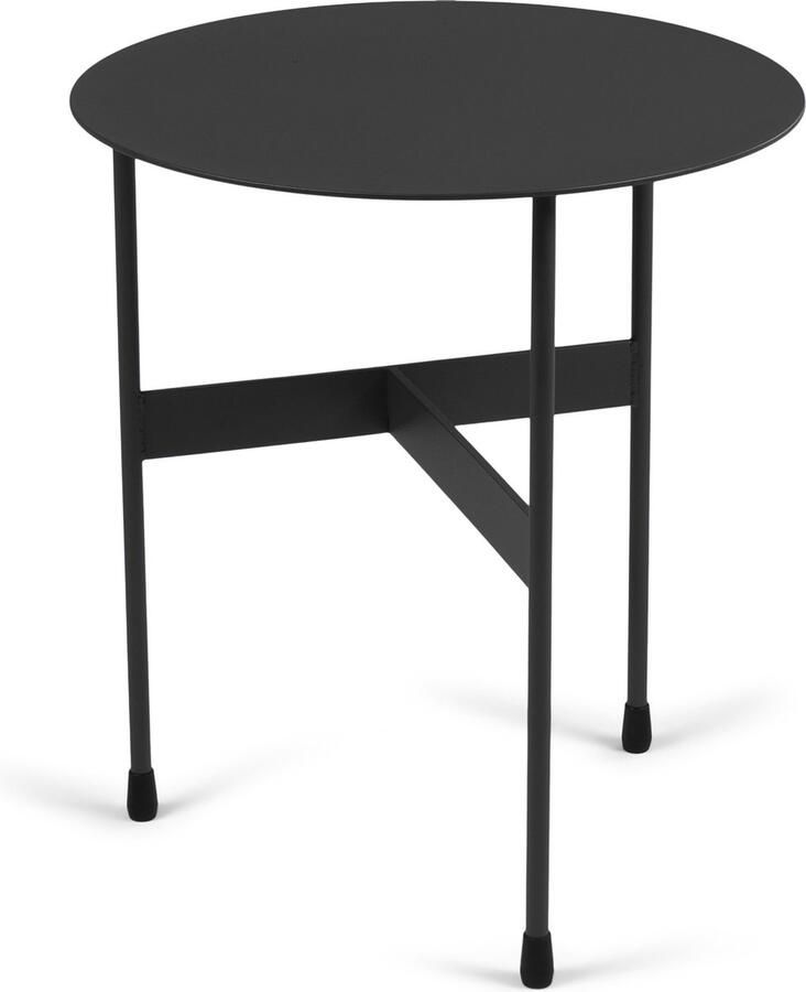 Spinder Design bijzettafel Mira Low Zwart Ø 40 Staal