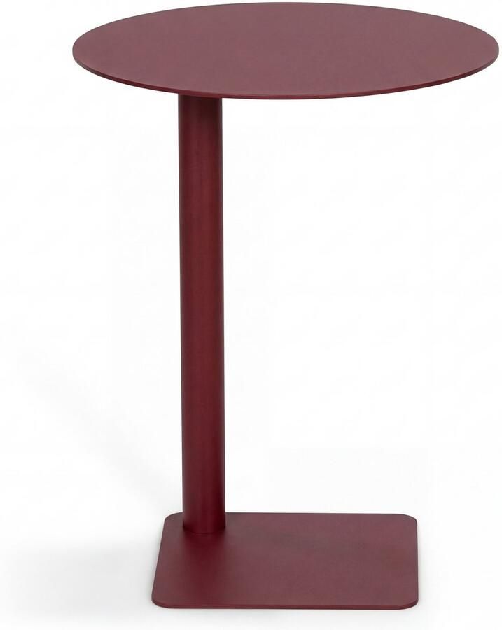 Spinder Design bijzettafel Sunny 50 Burgundy Ø 40 Staal - Foto 2