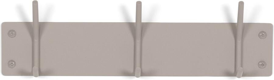 Spinder Design Fusion Wandkapstok met 3 haken 40x6x12 cm Zijdeachtige Taupe