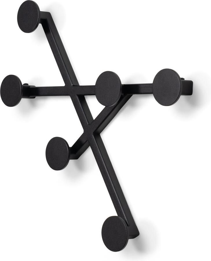 Spinder Design kapstok Bottoni 1 Zwart 6 haken Staal