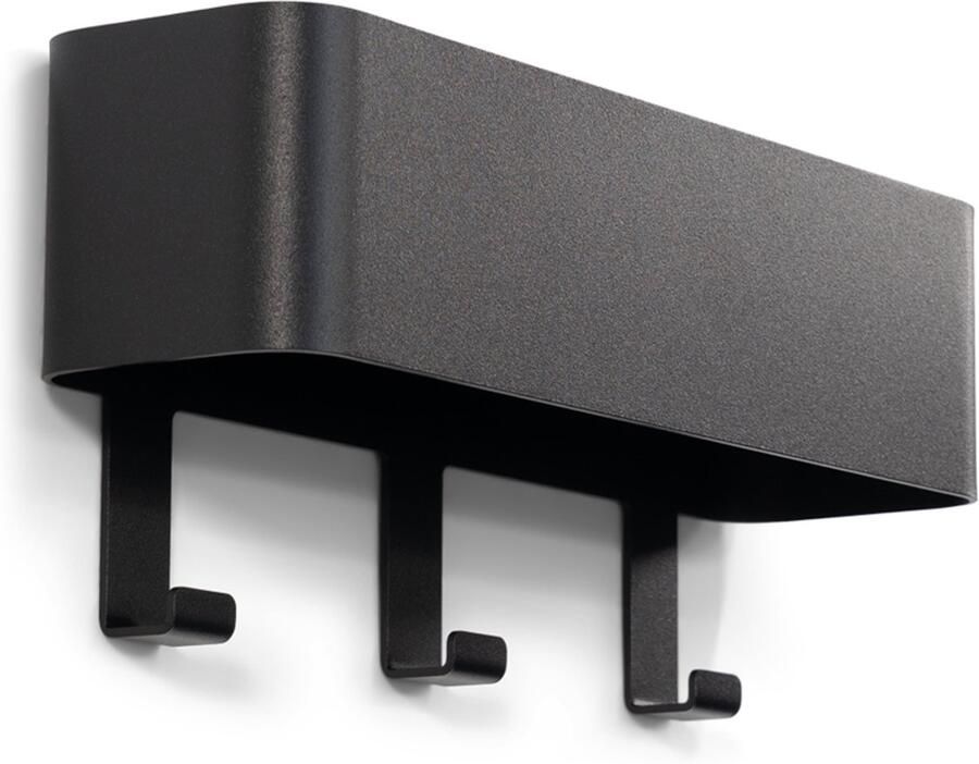 Spinder Design Dax Play Kapstok met 3 Haken 12x27x7 5 cm Zwart - Foto 2