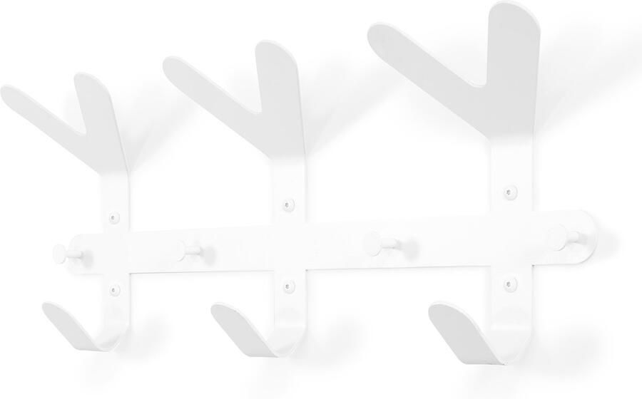 Spinder Design kapstok Frondo Wit 9 haken Staal