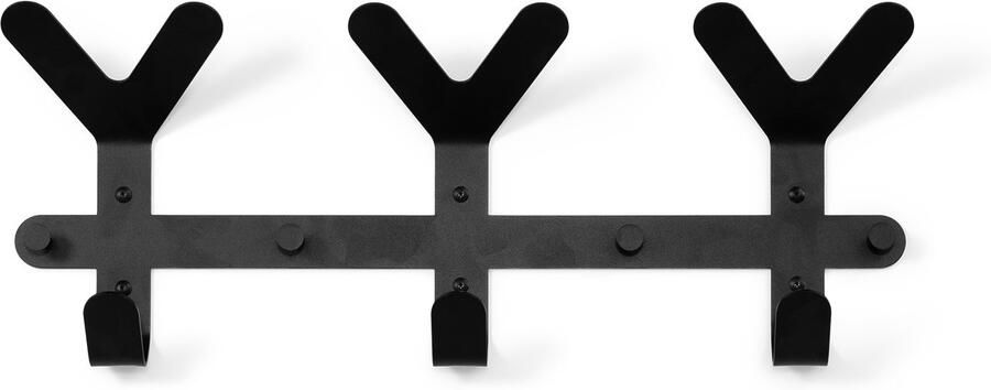 Spinder Design kapstok Frondo Zwart 9 haken Staal