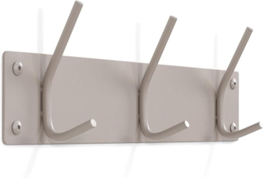 Spinder Design Fusion Wandkapstok met 3 haken 40x6x12 cm Zijdeachtige Taupe - Foto 2