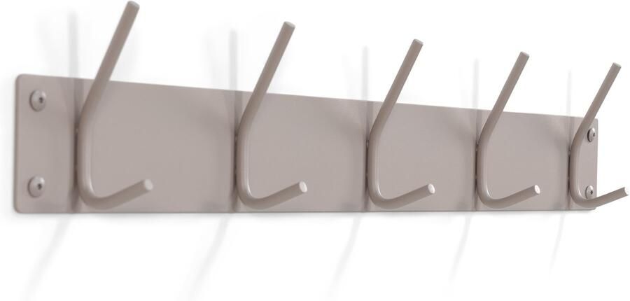 Spinder Design Fusion Wandkapstok met 5 haken 70x6x12 cm Zijdeachtige Taupe