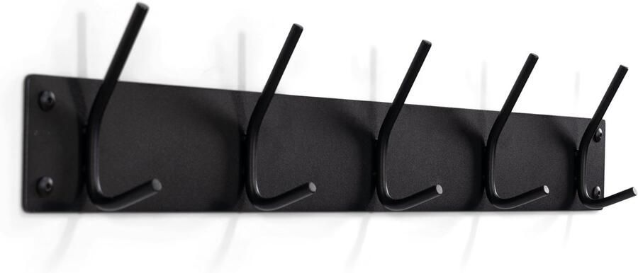 Spinder Design Fusion Wandkapstok met 5 haken 70x6x11 5 cm Zwart - Foto 2