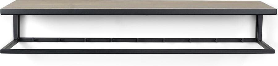 Spinder Design kapstok Indra 4 Zwart 9 haken Staal