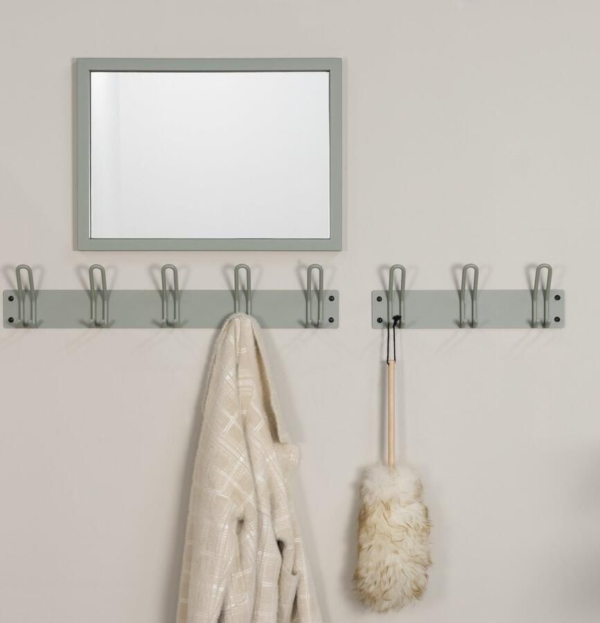 Spinder Design kapstok Miles 3 Dusty Green 9 haken Staal