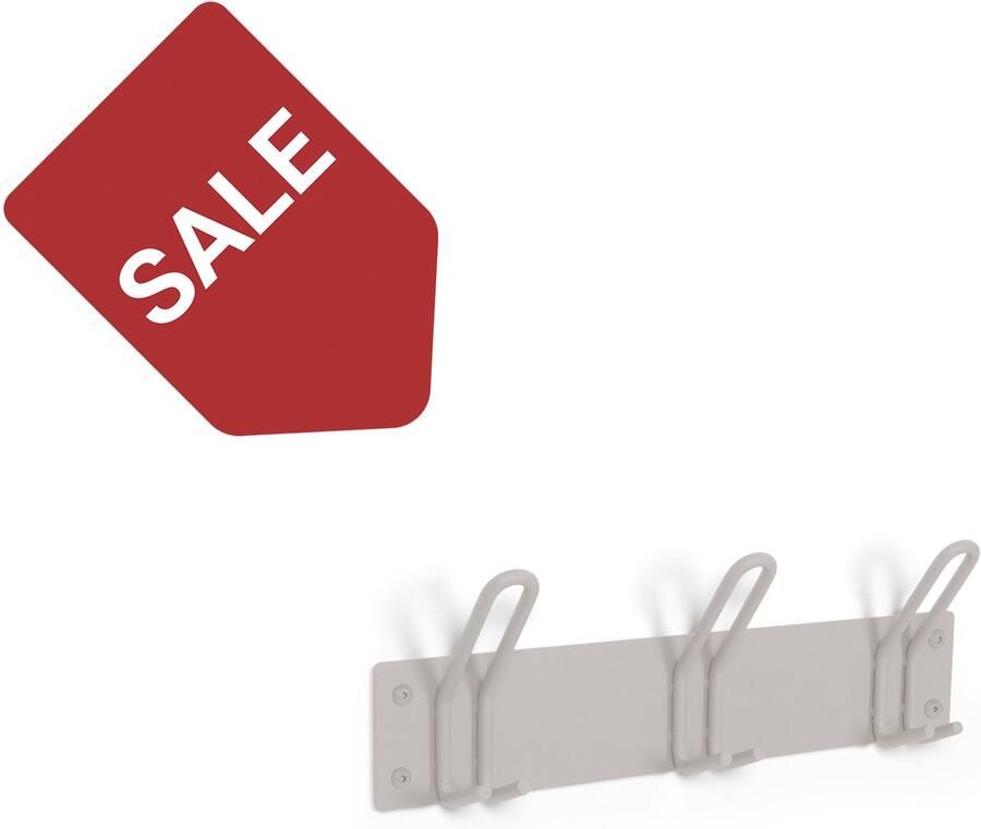 Spinder Design kapstok Miles 3 Silky Taupe 3 haken Staal