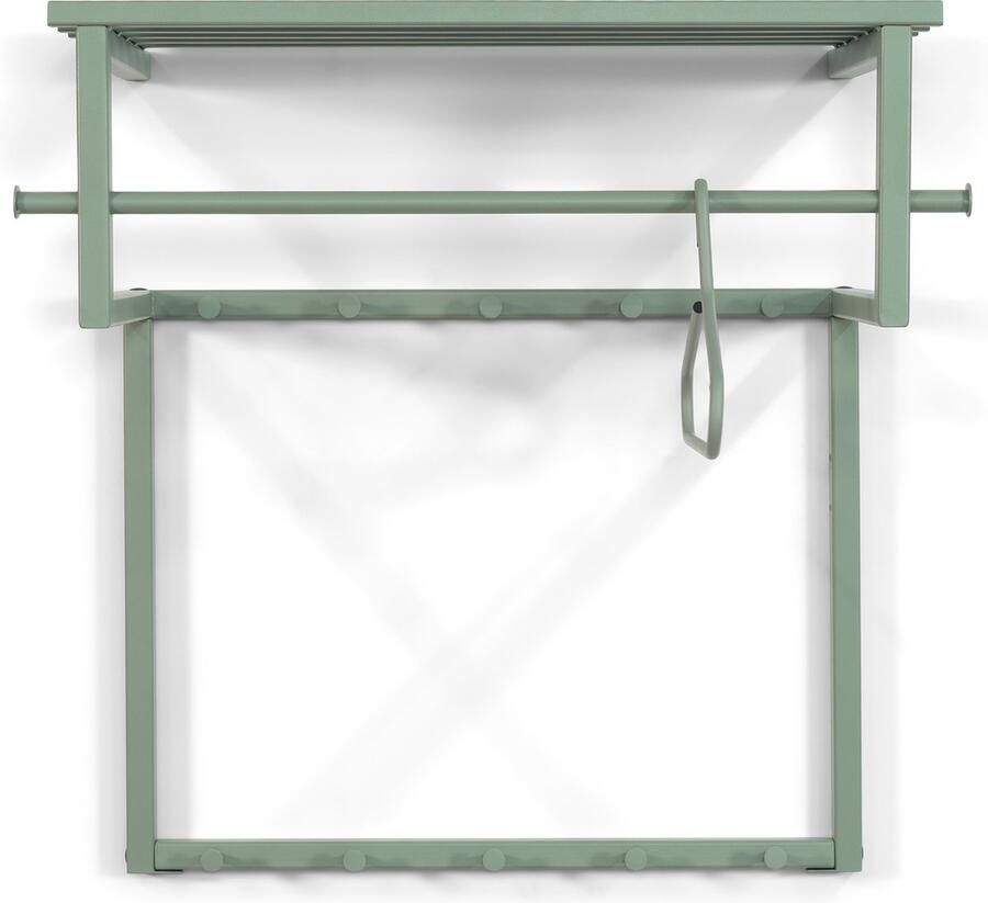 Spinder Design kapstok Rizzoli Dusty Green 10 haken Staal - Foto 1