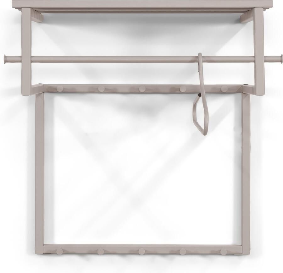 Spinder Design kapstok Rizzoli Silky Taupe 10 haken Staal