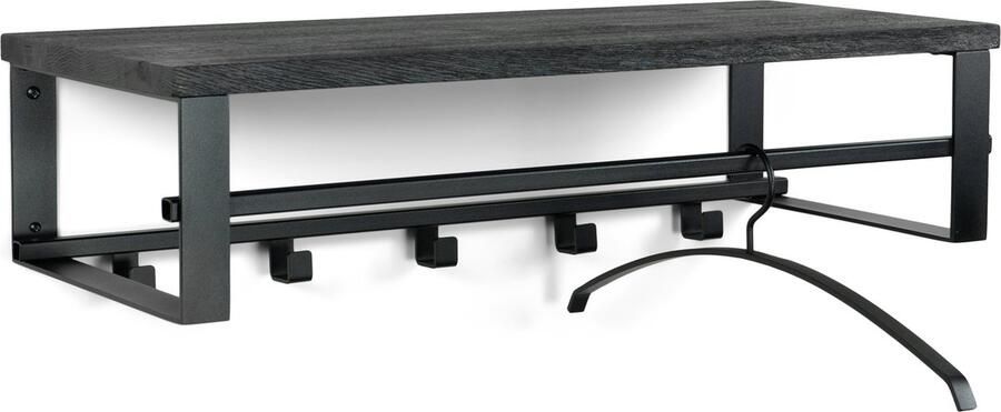 Spinder Design kapstok Rumo 3 Zwart Zwart 5 haken Staal