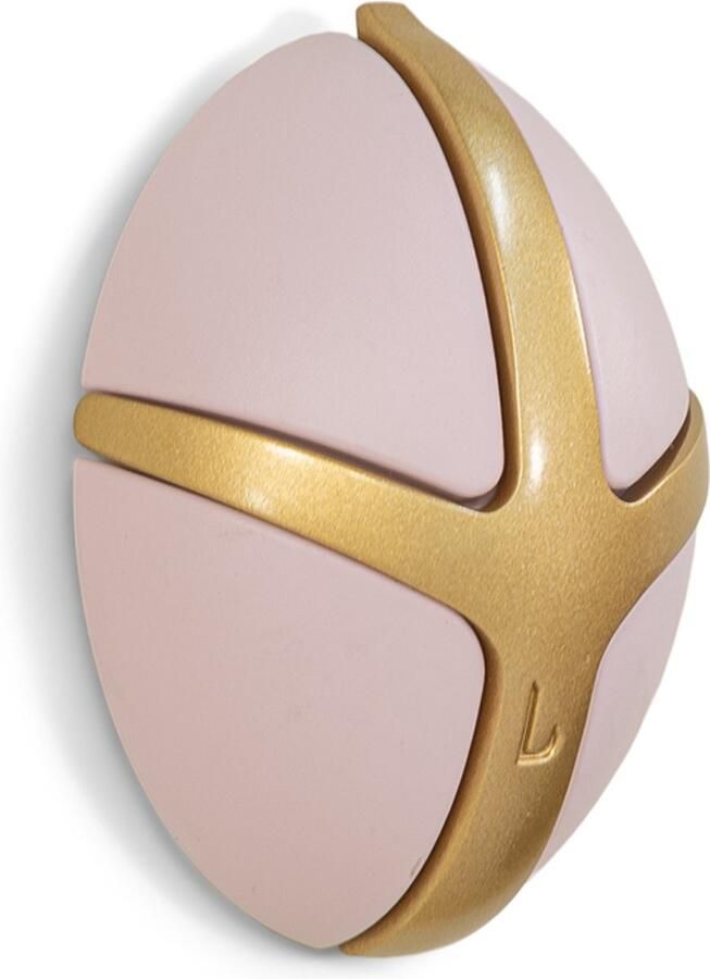 Spinder Design Tick Wandkapstok met Metalen Haak Lichtroze Goud - Foto 2