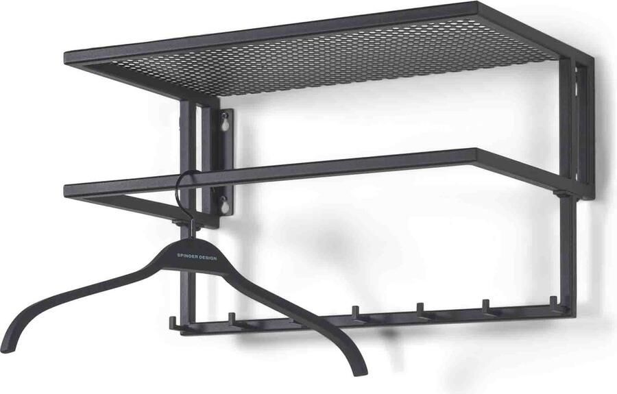 Spinder Design Mesh 50 Wandkapstok 51x29 5x29 5 cm Zwart - Foto 2