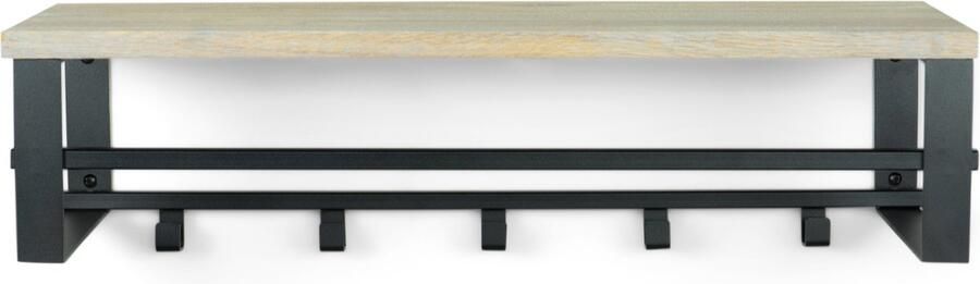 Spinder Design kapstok Rumo 3 Zwart Zwart 5 haken Staal - Foto 2