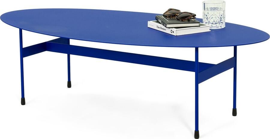 Spinder Design salontafel Mira Oval Ultramarine Staal