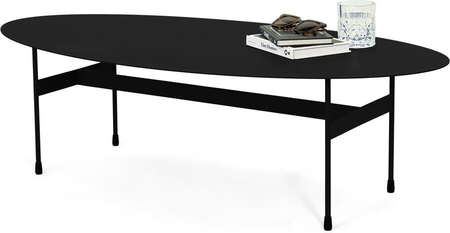 Spinder Design salontafel Mira Oval Zwart Staal