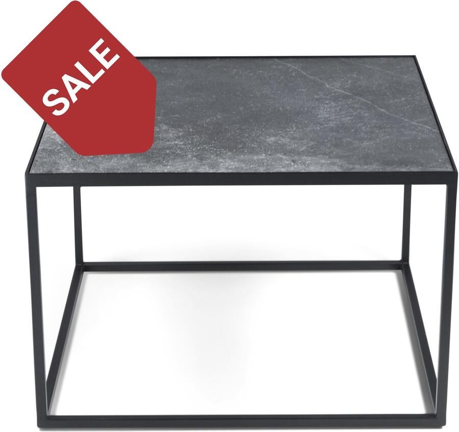 Spinder Design Tijl Salontafel 60x40 Cm Staal steen Donkergrijs - Foto 2