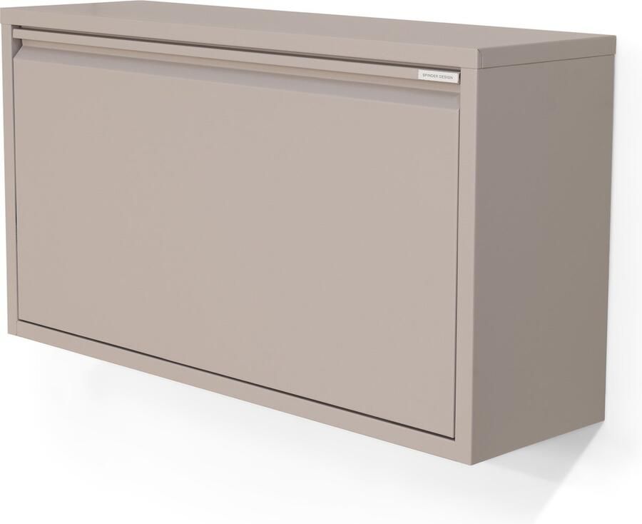 Spinder Design schoenenkast Billy 1 Maxi Silky Taupe 6 paar schoenen Staal