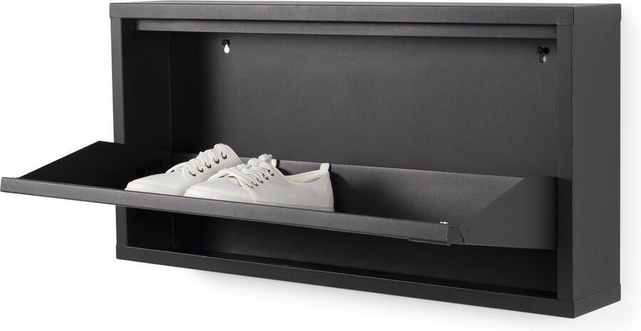 Spinder Design Billy 1 Schoenenkast met 1 vak 75x12 5x37 5 cm Zwart - Foto 2