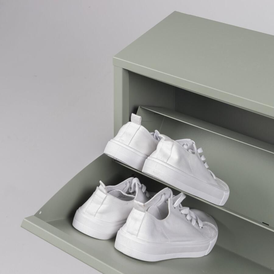 Spinder Design Billy 2 Schoenenkast met 2 vakken 75x22 5x75 cm Olijfgroen - Foto 2