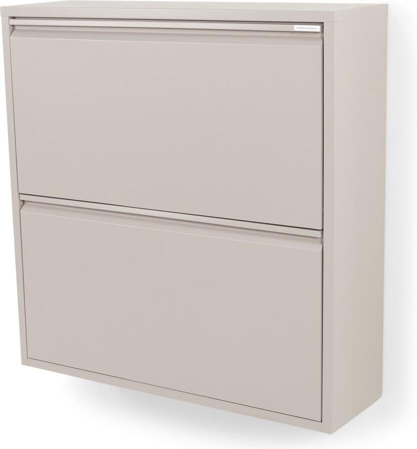 Trendhopper Schoenenkast Bobbie 2 laden Silky Taupe (12 paar schoenen) - Foto 2