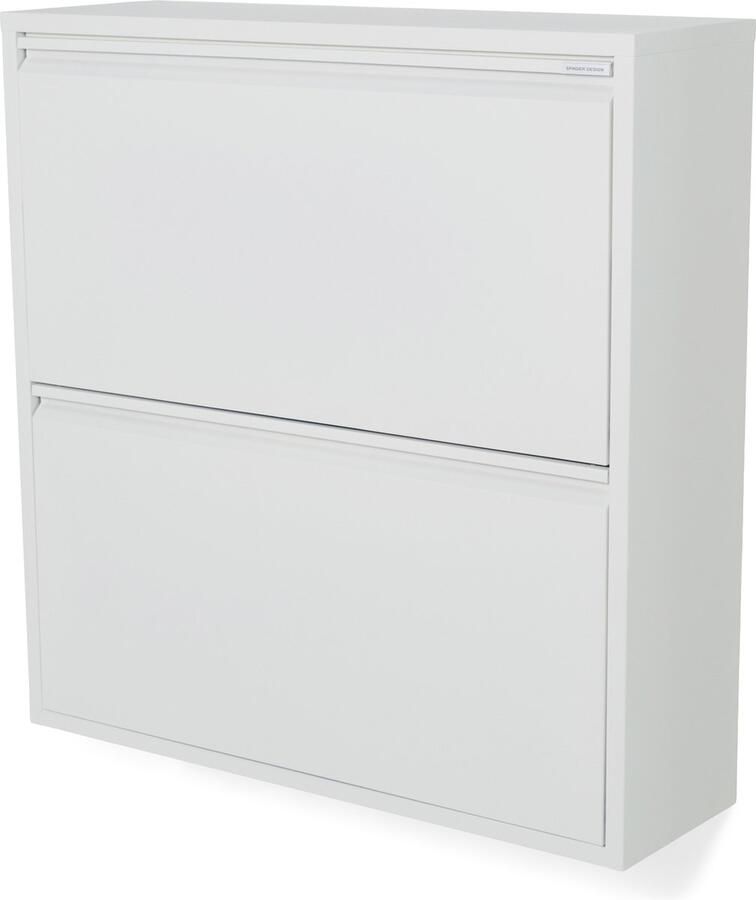 Spinder Design schoenenkast Billy 2 Wit 12 paar schoenen Staal