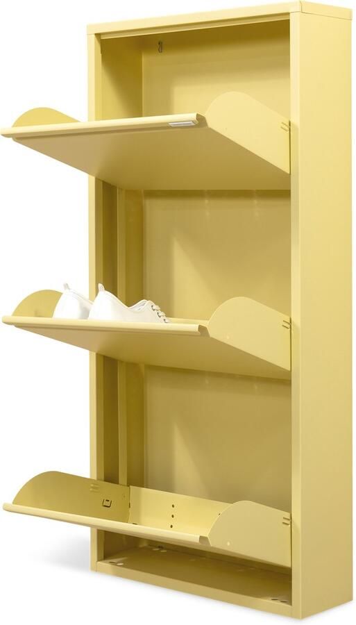 Trendhopper Schoenenkast Bobbie 3 laden Butter Yellow (6 paar schoenen)