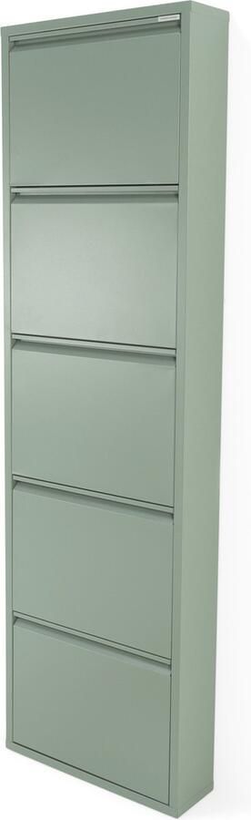 Spinder Design Schoenenkast Billy 5 Groen Metaal 50 x 169 x 15 cm Hoogwaardige afwerking