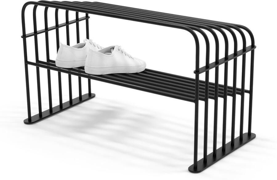 Spinder Design schoenenrek Grid 70 Zwart 7 paar schoenen Staal