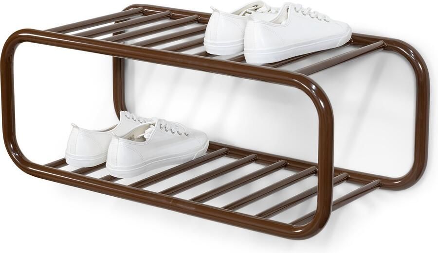 Spinder Design schoenenrek Retro Schoenenrek Chocolate Brown 4 paar schoenen Staal