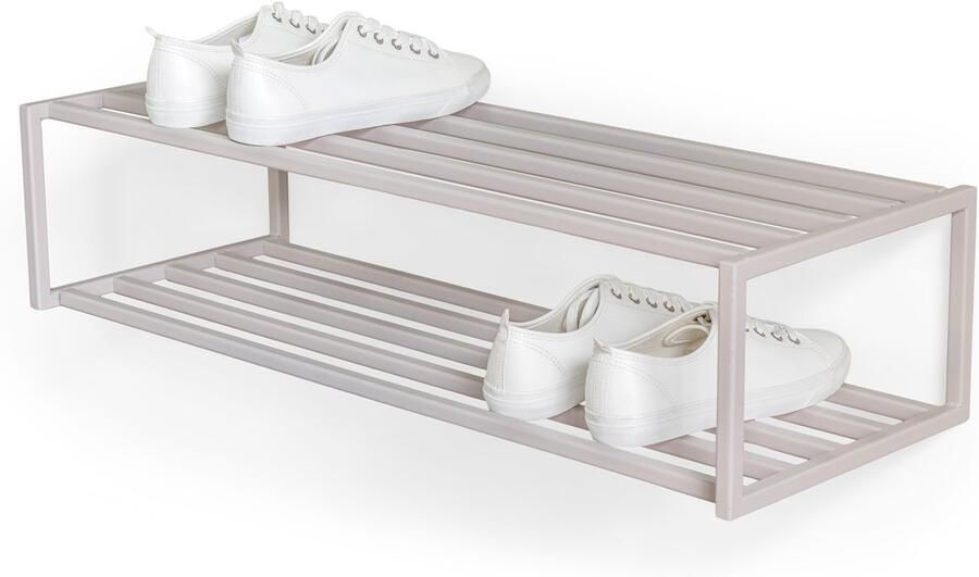 Spinder Design schoenenrek School 80 Silky Taupe 6 paar schoenen Staal