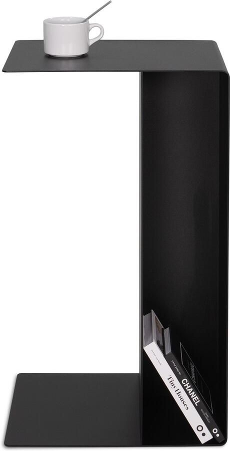 Spinder Design SLIDE High Banktafel Zwart Staal