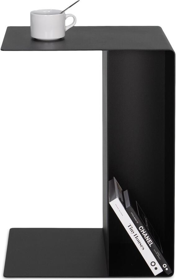 Spinder Design SLIDE Low Banktafel Zwart Staal