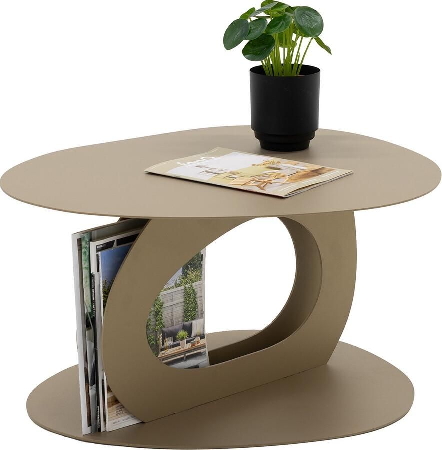 Spinder Design Spinder x Eva van de Ven salontafel Tonda Champagne Staal