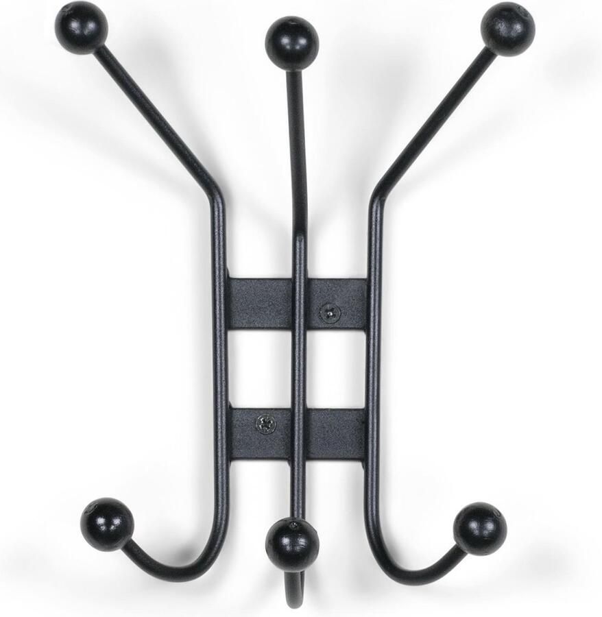 Spinder Design Wandkapstok Barato 1 Zwart Staal