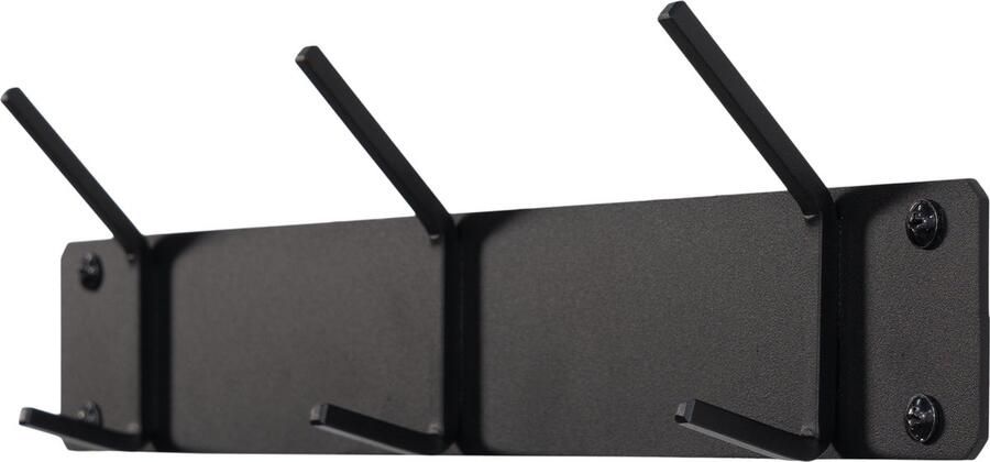 Spinder Design Wandkapstok Cappa 3 Zwart Staal