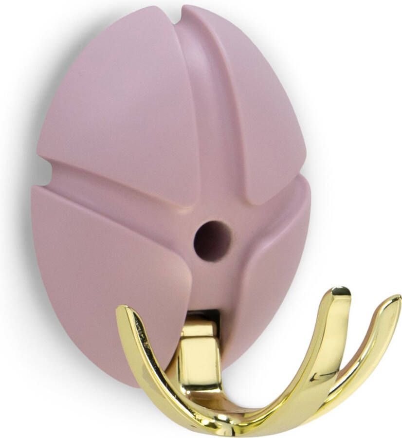 Spinder Design TICK Wandkapstok Pale Pink Goud