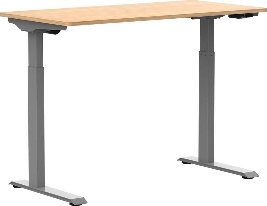 Coolgods Zit-sta bureau elektrisch verstelbaar Ergonomische werkplek In hoogte verstelbaar Bureaublad 120*60*2.5cm Maximale hoogte 123 cm Minimale hoogte 73cm