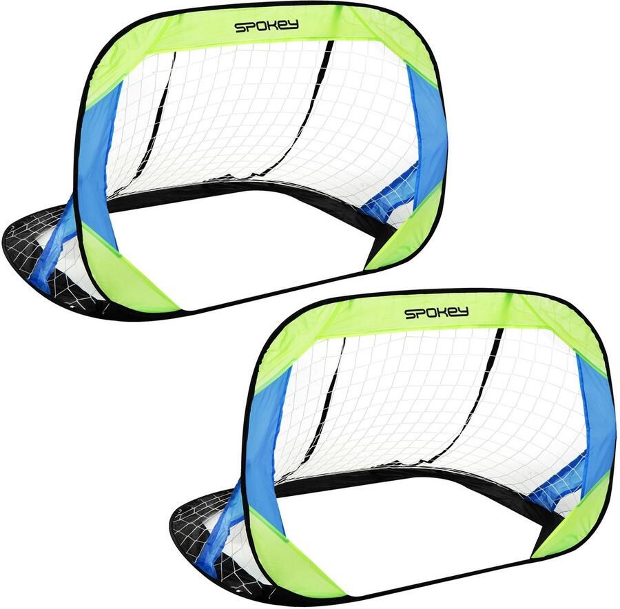 Spokey GOALKEEPER II Voetbaldoelen Groen Set van 2 120x80 cm Zelfontvouwbaar