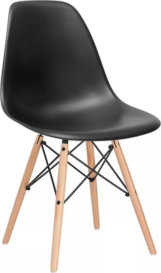 Springos Eetkamerstoel Eetkamerstoelen Kuipstoel 1 Stuk Zwart