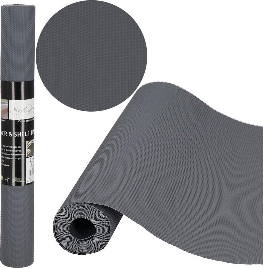 Springos Lademat Antislip Grijs Kast La 150 x 50 cm