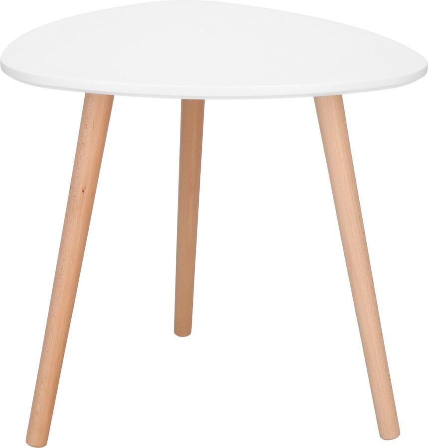 Springos Salontafel Scandinavische Stijl Woonkamer Eetkamer Wit 50x50x48 cm