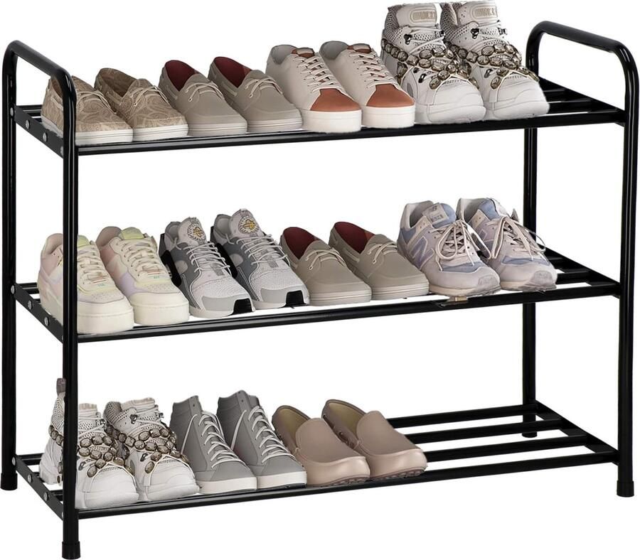 Springos Schoenenrek 3 Laags Staal Zwart