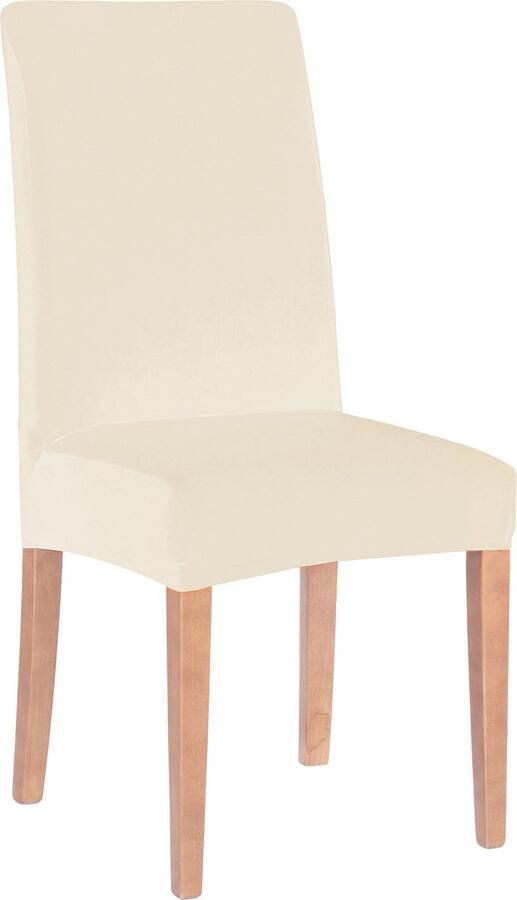 Springos Stoelhoes Voor Eetkamerstoelen Met Stretch Beige