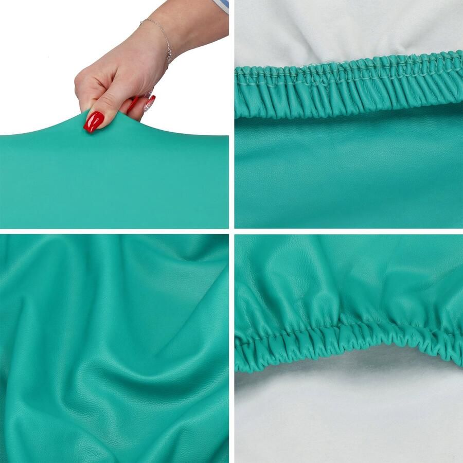 Springos Stoelhoes Voor Eetkamerstoelen Met Stretch Turquoise